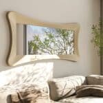 Handmade Hourglass Wall Mirror | Solid Wood Modern Sculptural Floor or Wall Mirror - Image 6