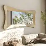 Handmade Hourglass Wall Mirror | Solid Wood Modern Sculptural Floor or Wall Mirror - Image 6