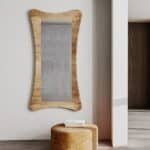 Handmade Hourglass Wall Mirror | Solid Wood Modern Sculptural Floor or Wall Mirror - Image 5