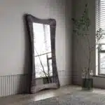 Handmade Hourglass Wall Mirror | Solid Wood Modern Sculptural Floor or Wall Mirror - Image 3