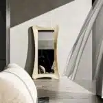 Handmade Hourglass Wall Mirror | Solid Wood Modern Sculptural Floor or Wall Mirror - Image 2